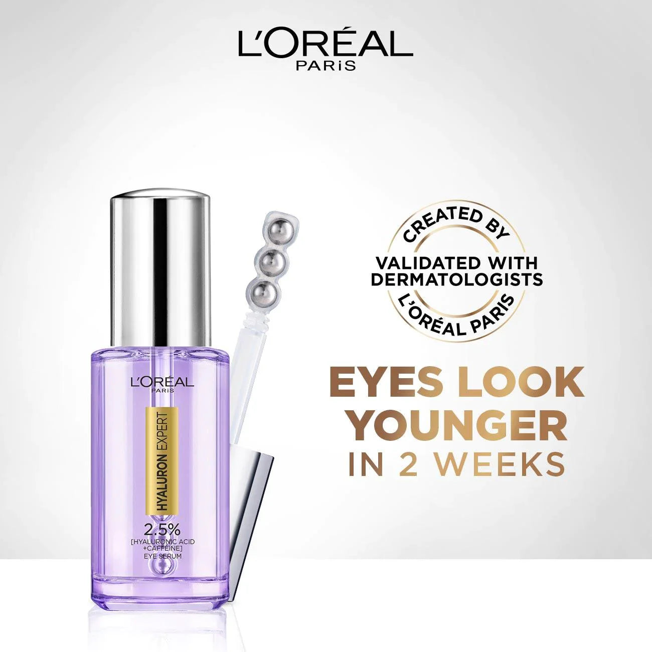 L'Oreal Hyaluron Expert Moisturiser And Anti-Aging Eye Serum With 2.5% Hyaluronic Acid & Caffeine