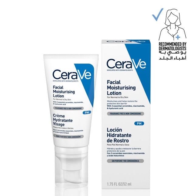 CeraVe PM Facial Moisturizing Lotion Night Cream with Hyaluronic Acid