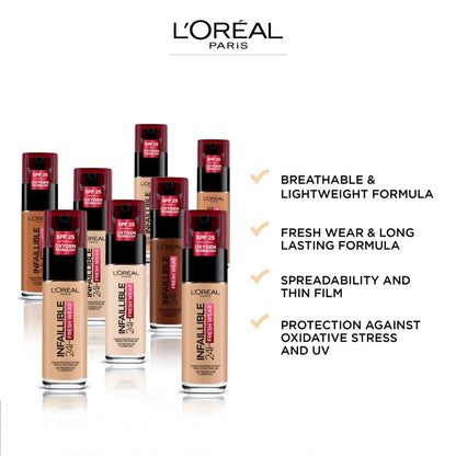 L'Oreal Infaillible 32H Freshwear Liquid Foundation SPF25