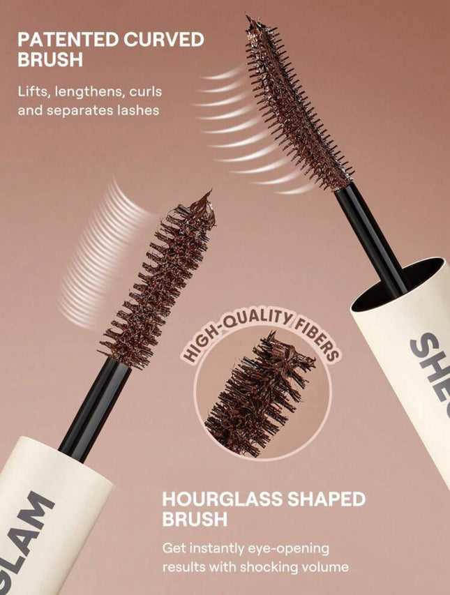 Sheglam 2 in 1 volume & length mascara macchiato brown