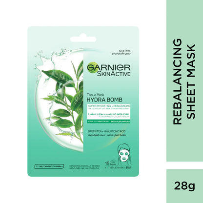 Garnier Hydra Bomb Green Tea Super-Hydrating & Rebalancing Tissue Mask