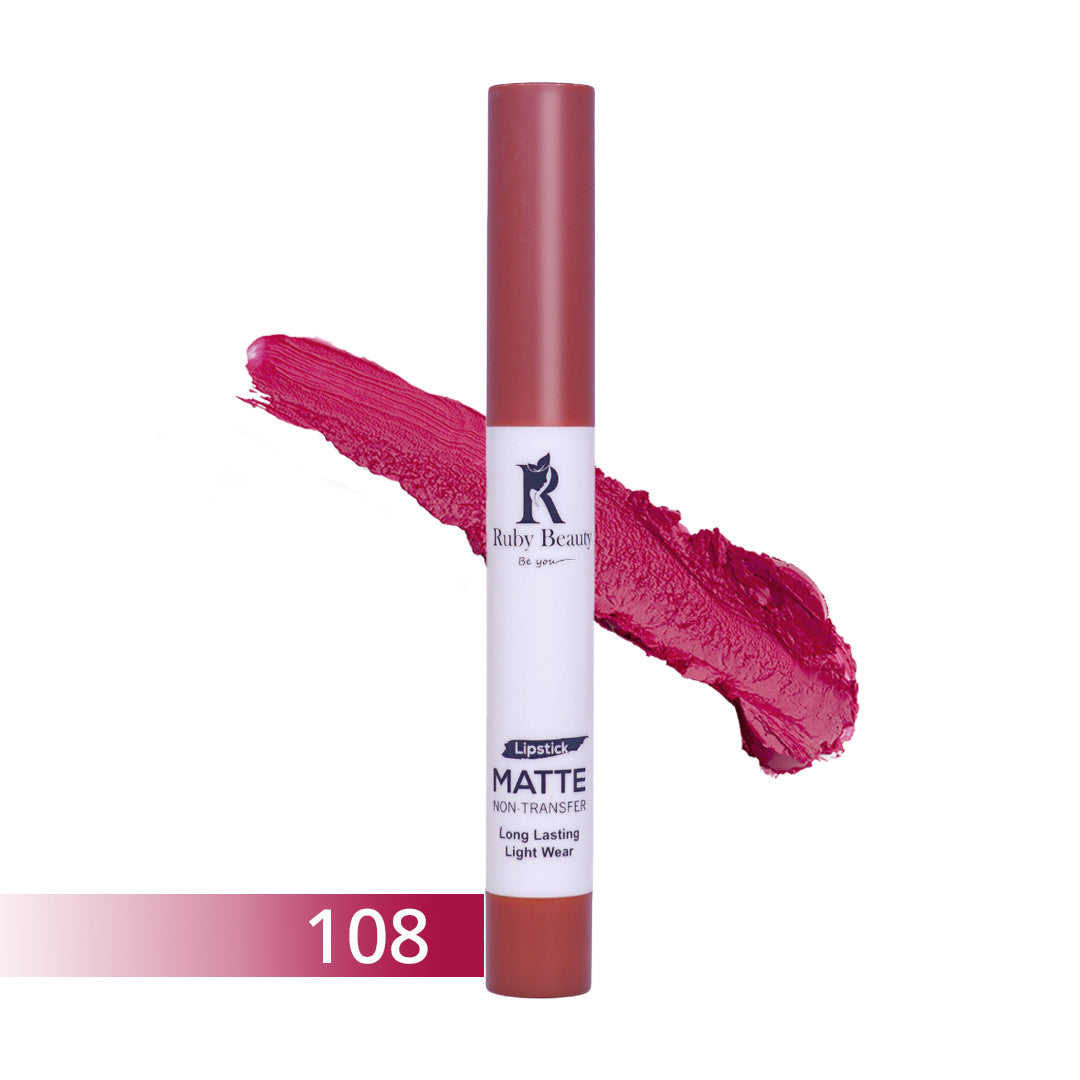 Ruby Ru Lipstick Ruby Beauty Matte Lipstick RB-2001-12 – Saadecosmetics