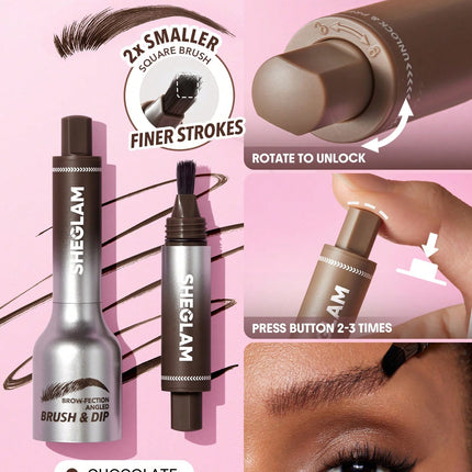 Sheglam Brow-Fection Angled Brush & Dip