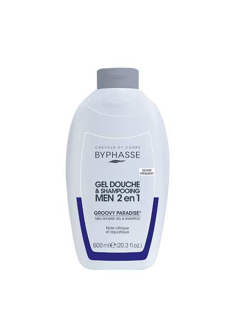 Byphasse Men 2 In 1 Shampoo and Shower Gel 600Ml