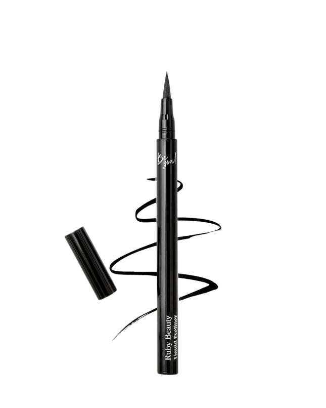 Ruby Beauty Liquid Eyeliner – Intense Black, Long Lasting, Fine Tip