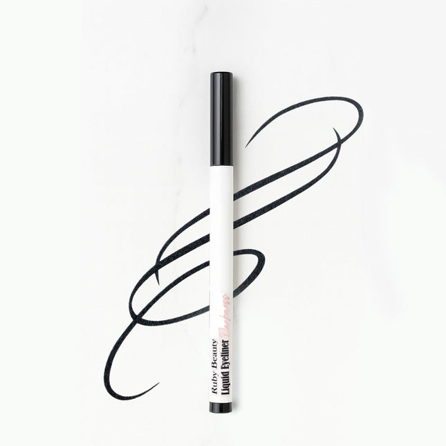 Ruby Beauty Liquid Eyeliner – Intense Black, Long Lasting, Fine Tip