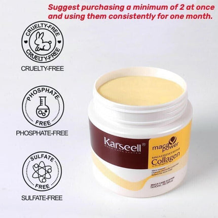 Karseell Collagen Hair Treatment Deep Repair Argan Oil Collagen Mask 500ml